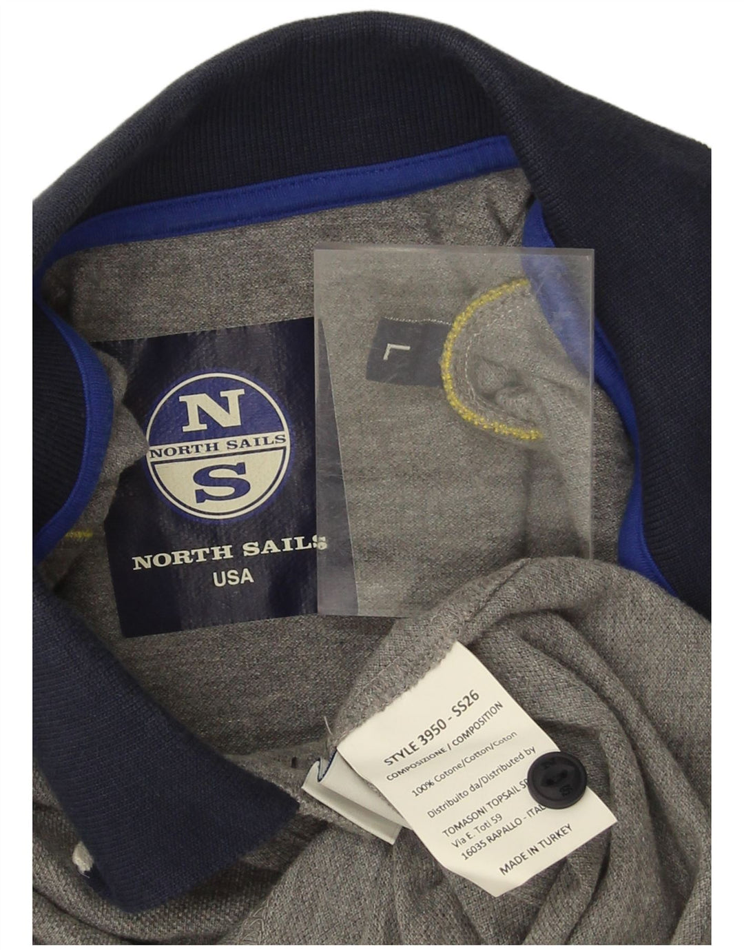 North Sails Herre Grafisk Polo Shirt Stor Grå Bomuld