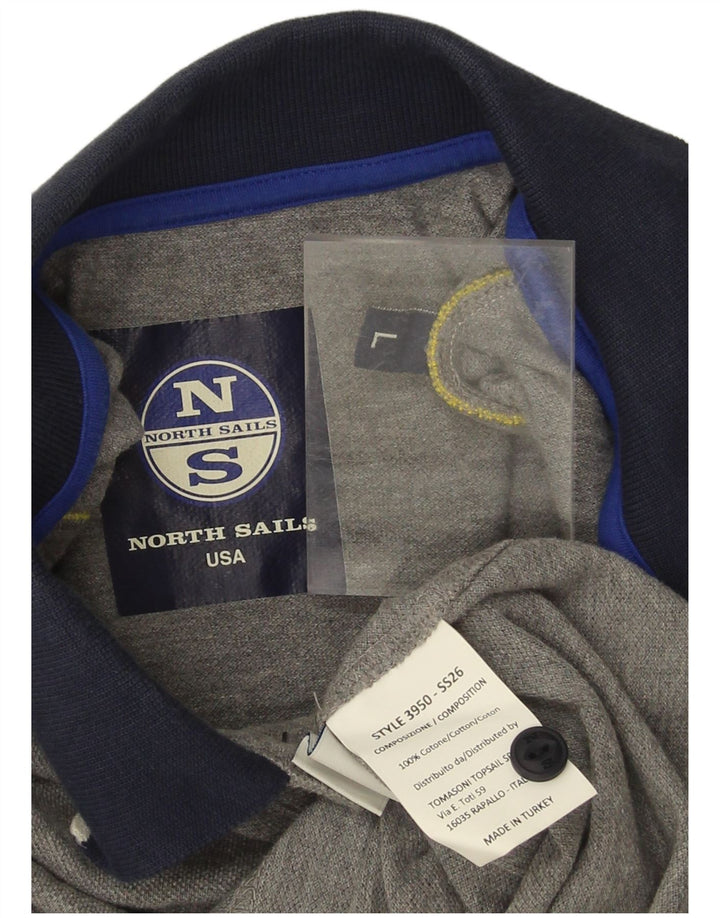 North Sails Herre Grafisk Polo Shirt Stor Grå Bomuld