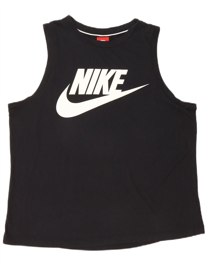 NIKE Grafisk Vest Top til kvinder DK 16 Large Sort