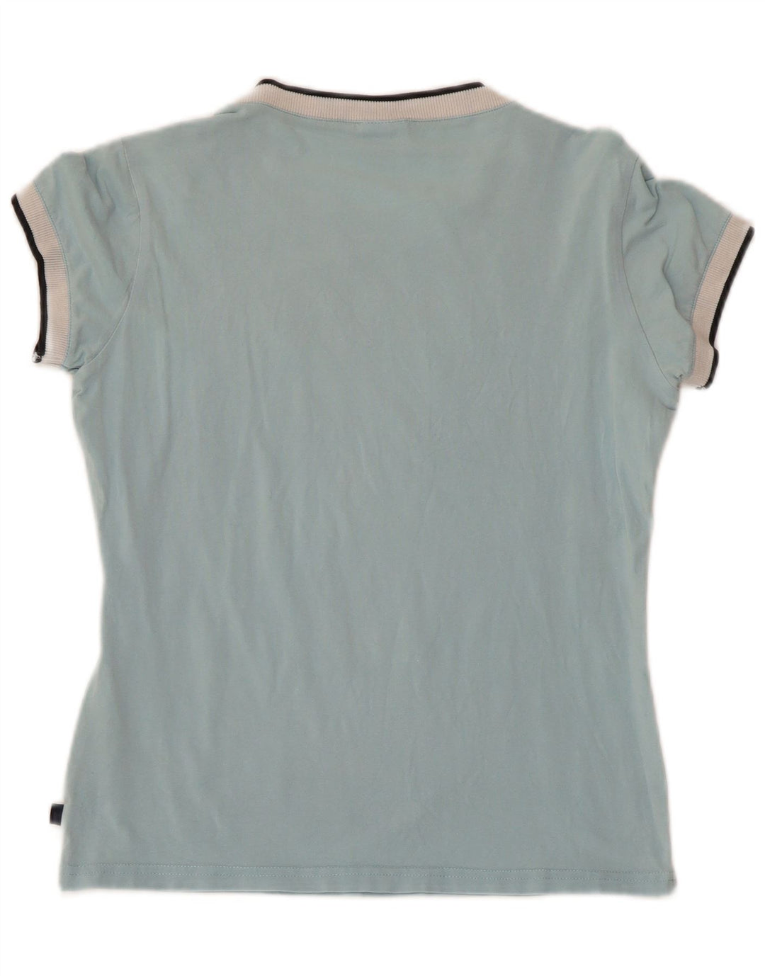 ASICS Grafisk T-shirt top til kvinder UK 12 Mellemblå bomuld