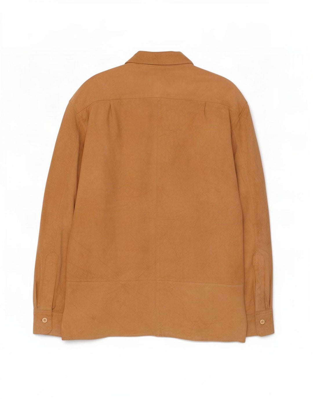 Vintage herre ruskindsskjorte stor beige læder