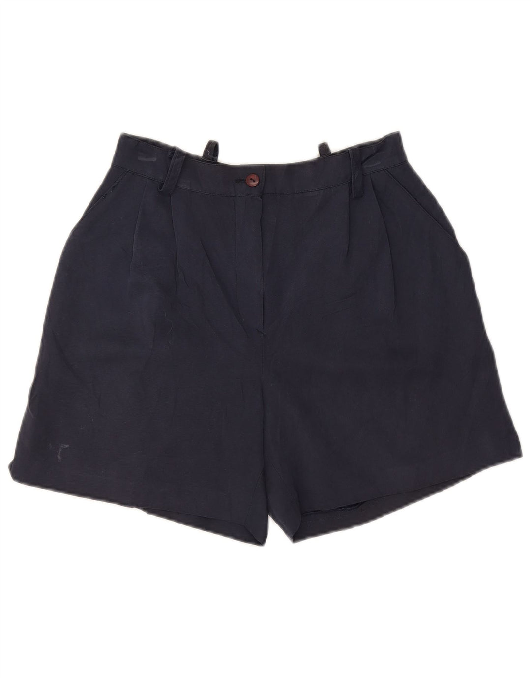VINTAGE Womens Pegged Chino Shorts IT 44 Medium W27 Navy Blue Viscose
