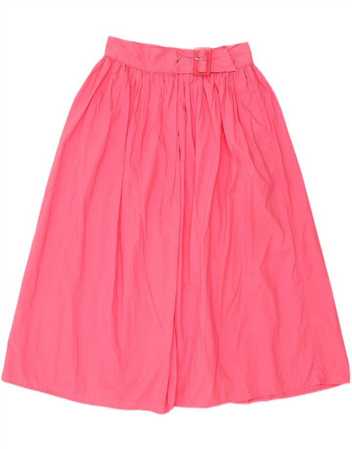Benetton Dame A-Line Nederdel IT 44 Medium W28 Pink Bomuld