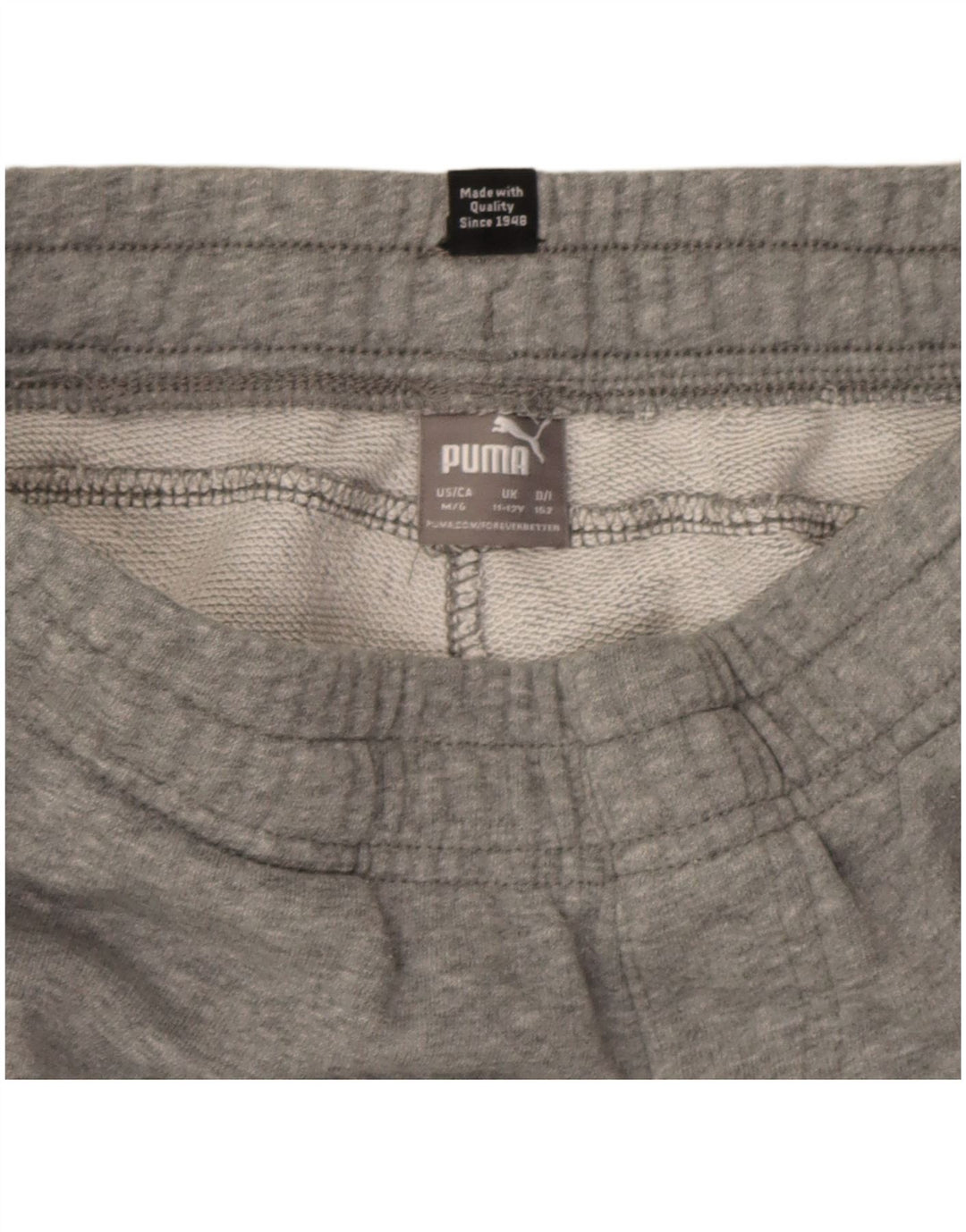 Puma drenge sportsshorts 11-12 år grå flækket bomuld