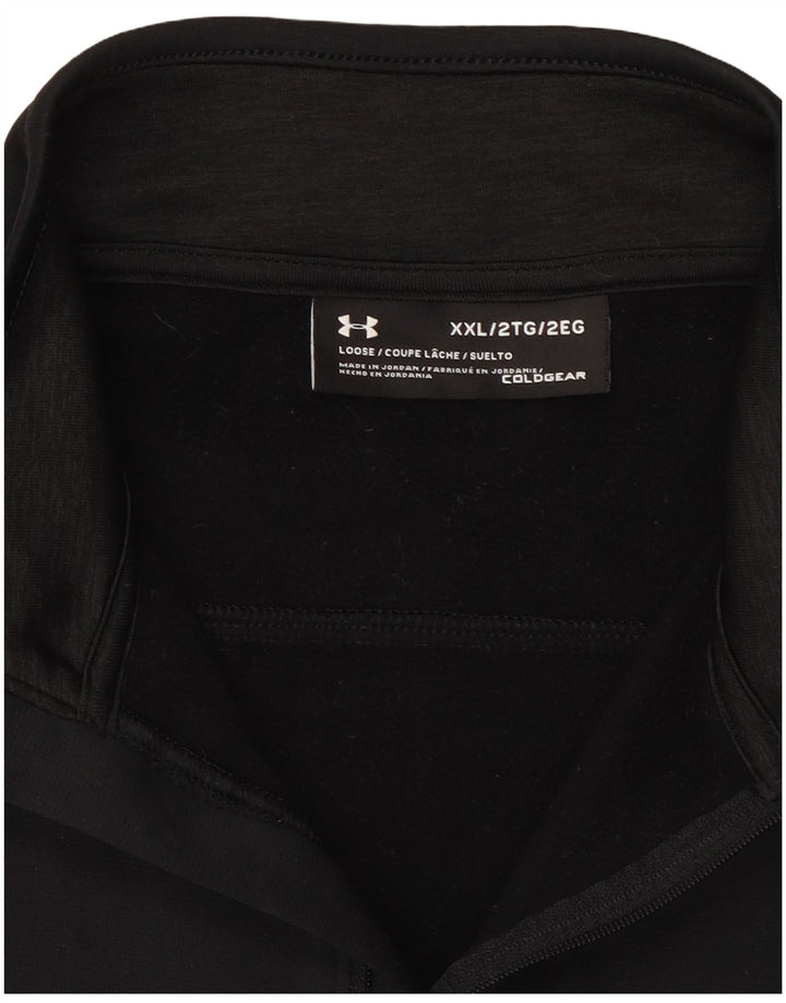 Under Armour Herre Cold Gear Zip Neck Pullover Træningsdragt Top 2XL Sort