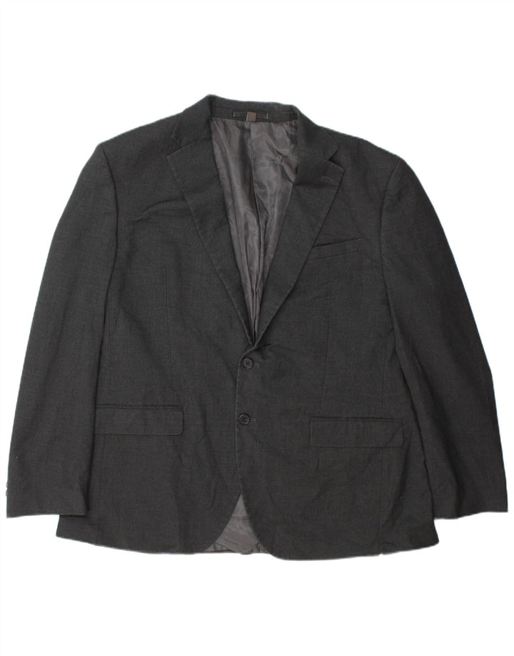 Marks & Spencer Herre 2-knaps Regular Fit Blazer-jakke Størrelse 44 XL Grå