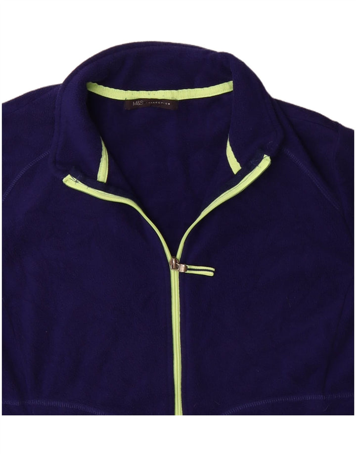 Marks & Spencer Fleecejakke til kvinder UK 20 2XL Lilla Polyester