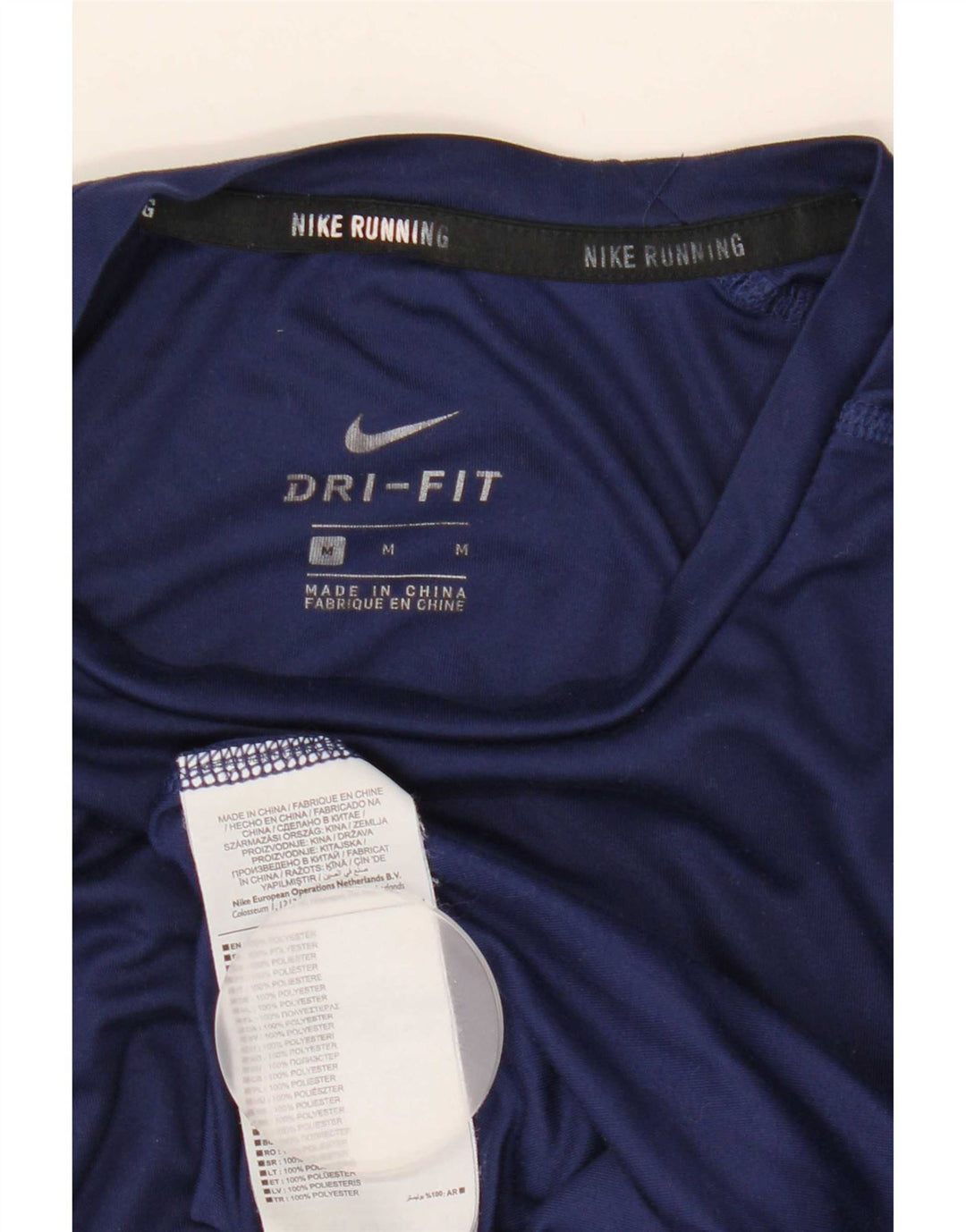 Nike Herre Dri Fit Top Langærmet Medium Navyblå Polyester