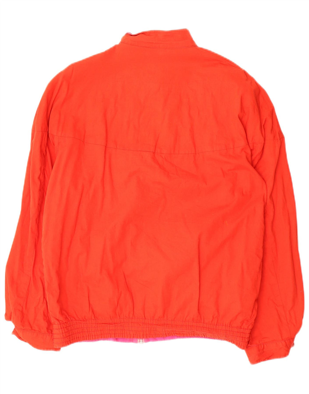 Vintage Kvinder Vendbar Bomber Jacket UK 12 Medium Pink Geometric