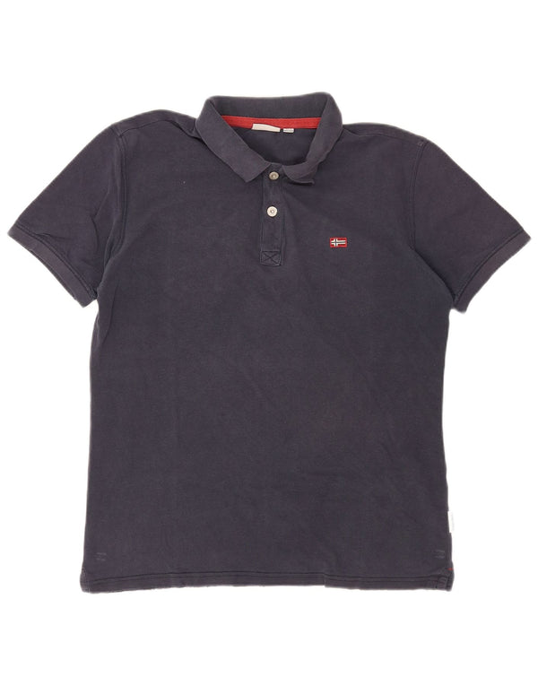 Napapijri Herre Polo Shirt Large Navy Blue
