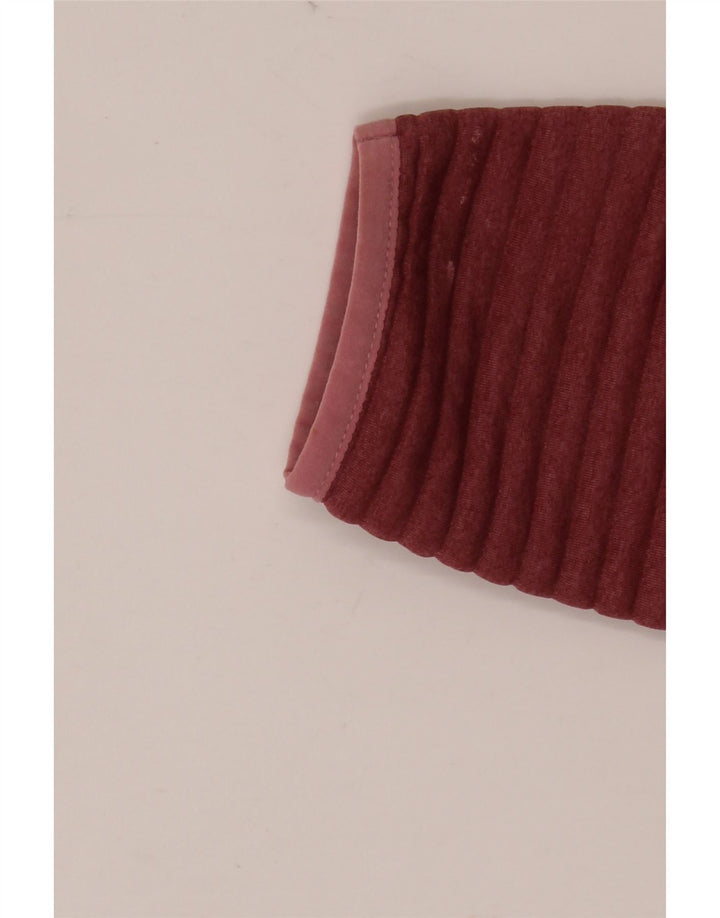 L.L.BEAN Sweatshirt med knaphals til kvinder UK 14 Medium Burgundy