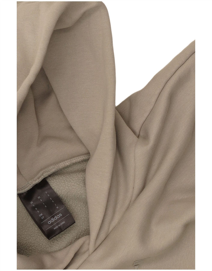 Adidas Herre Grafisk Oversized Hoodie Jumper Small Beige