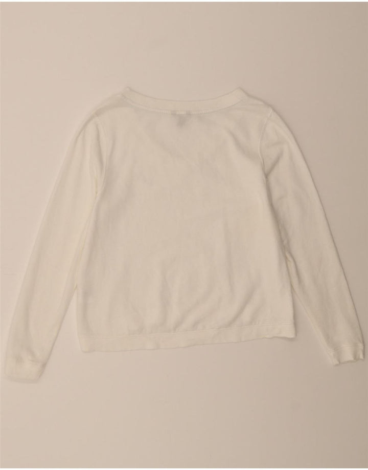 NAUTICA Womens Sweatshirt Jumper UK 10 Small White Cotton Vintage Nautica and Second-Hand Nautica from Messina Hembry 