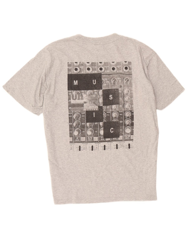 Diesel Herre grafisk T-shirt Top Medium Grey Flecked Bomuld