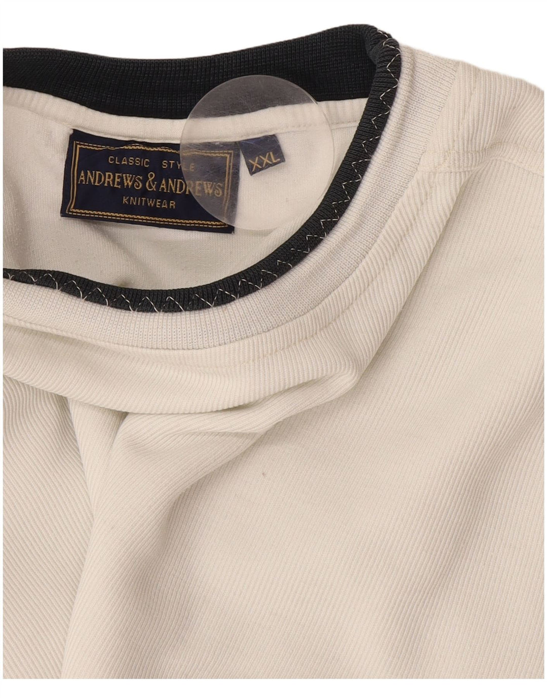 Vintage sweatshirt til mænd 2XL hvid bomuld