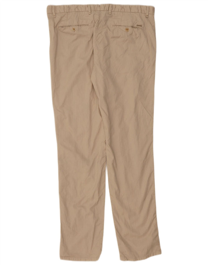 MASSIMO DUTTI Herre Slim Fit Chino Bukser EU 46 XL W36 L33 Beige Bomuld