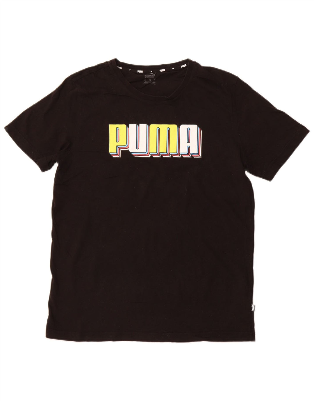 PUMA Herre grafisk T-shirt Top Medium Sort Bomuld Sports