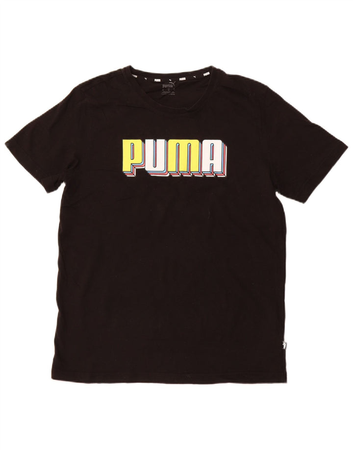 PUMA Herre grafisk T-shirt Top Medium Sort Bomuld Sports