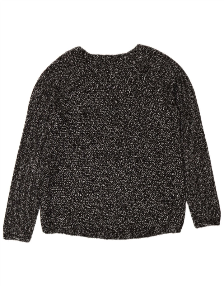 Massimo Dutti Dame V-hals sweater UK 14 Medium Grey Flecked