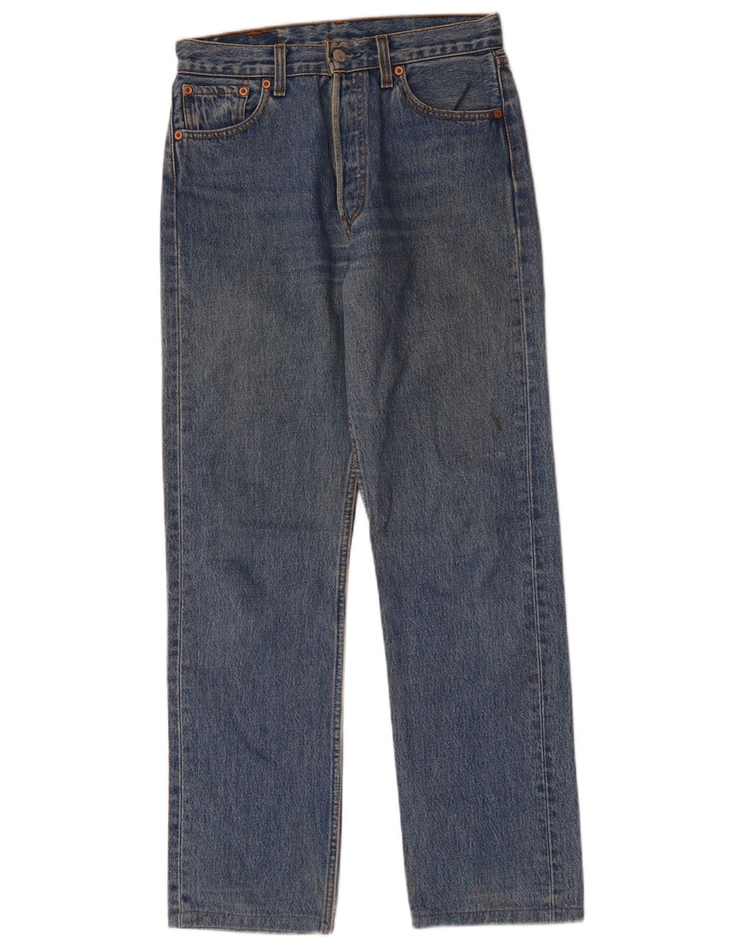 LEVI'S Herre 501 Straight Jeans W29 L30 Blå Bomuld