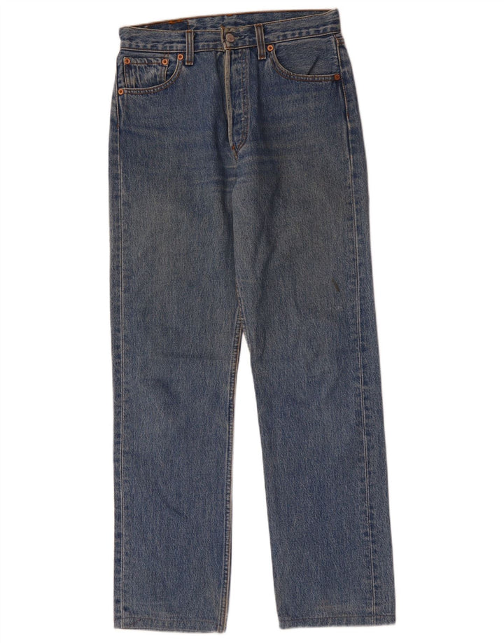 LEVI'S Herre 501 Straight Jeans W29 L30 Blå Bomuld