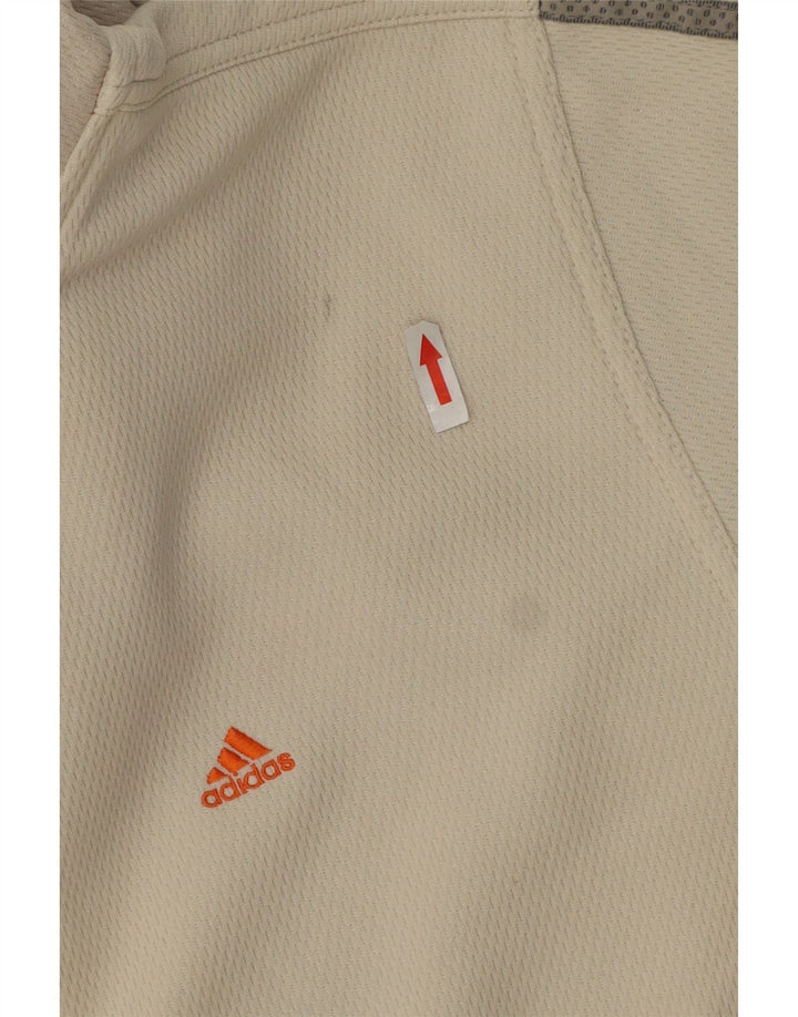 Adidas Hættetrøje med lynlås til mænd mellem hvid polyester