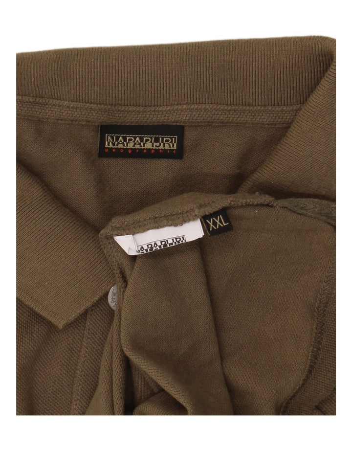 Napapijri herre poloshirt 2XL Khaki