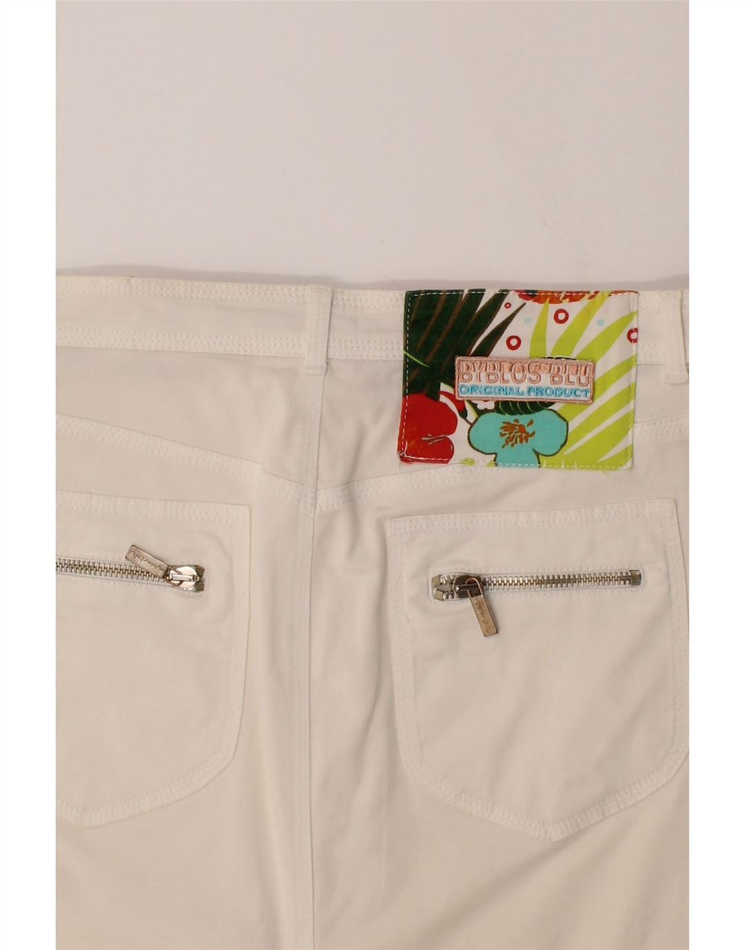 BYBLOS Womens Straight Skirt W30 Medium White Vintage Byblos and Second-Hand Byblos from Messina Hembry 