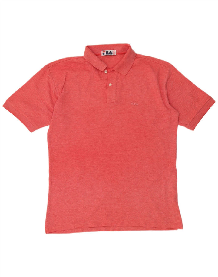 Fila Polo Shirt til mænd IT 48 Medium Rød Bomuld