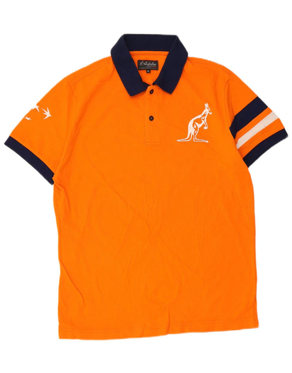 AUSTRALIAN L'ALPINA Poloshirt til mænd Medium Orange Colourblock Bomuld