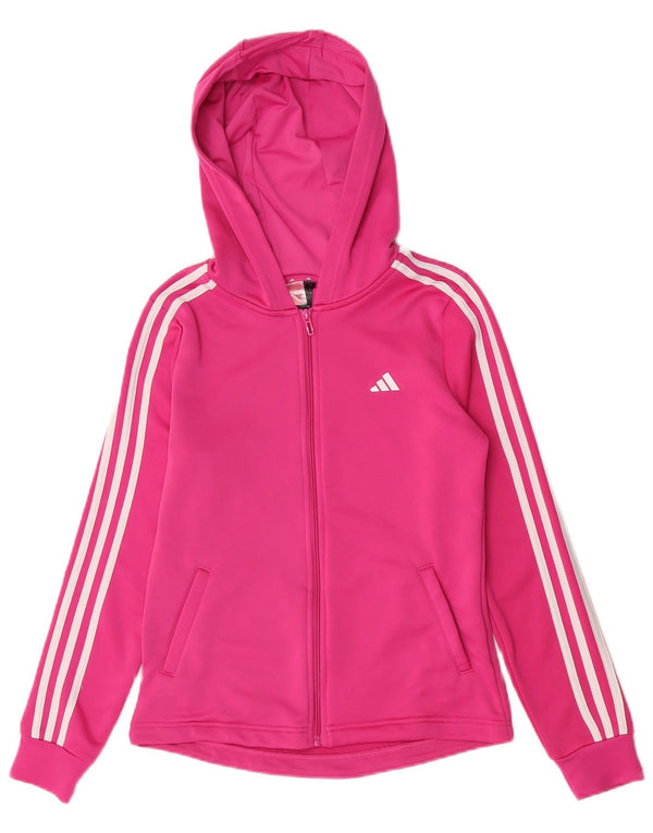 Adidas hættetrøje med lynlås til piger 14-15 år Pink Polyester