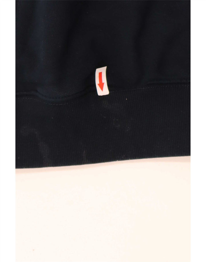 Marks & Spencer Herre 1/4 Zip Regular Fit Sweatshirt Jumper Medium Navyblå