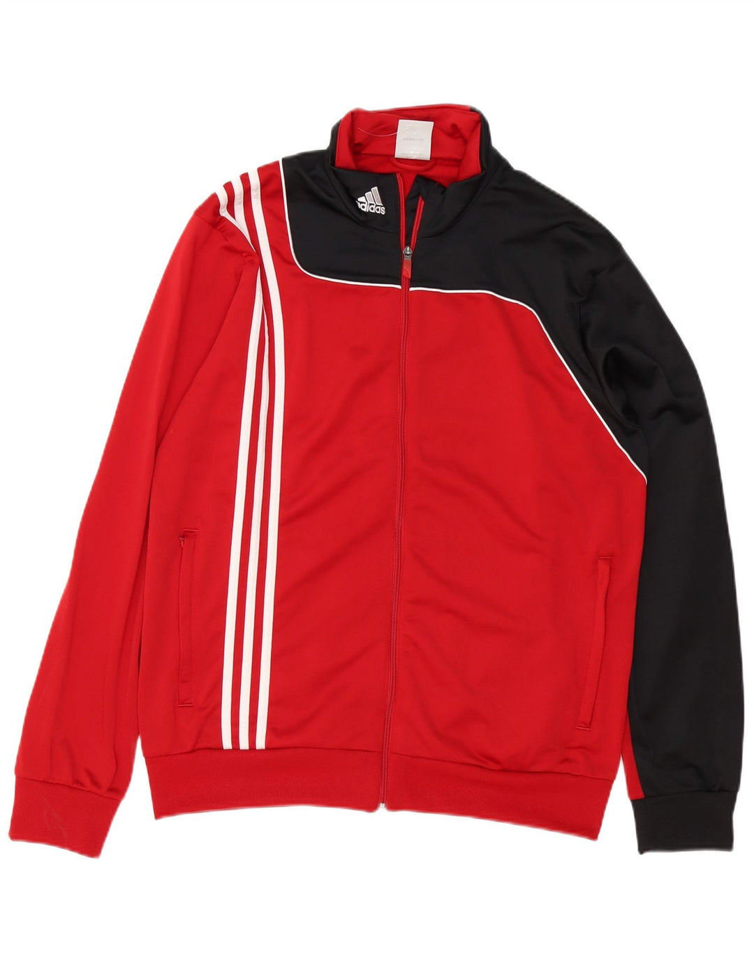 Adidas Træningsdragt til mænd Top jakke UK 44/46 Large Red Colourblock Polyester