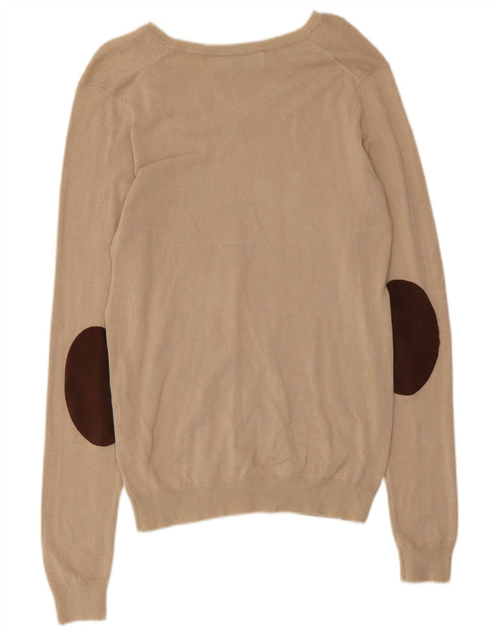 Zara Herre V-hals sweater Medium Beige Viscose