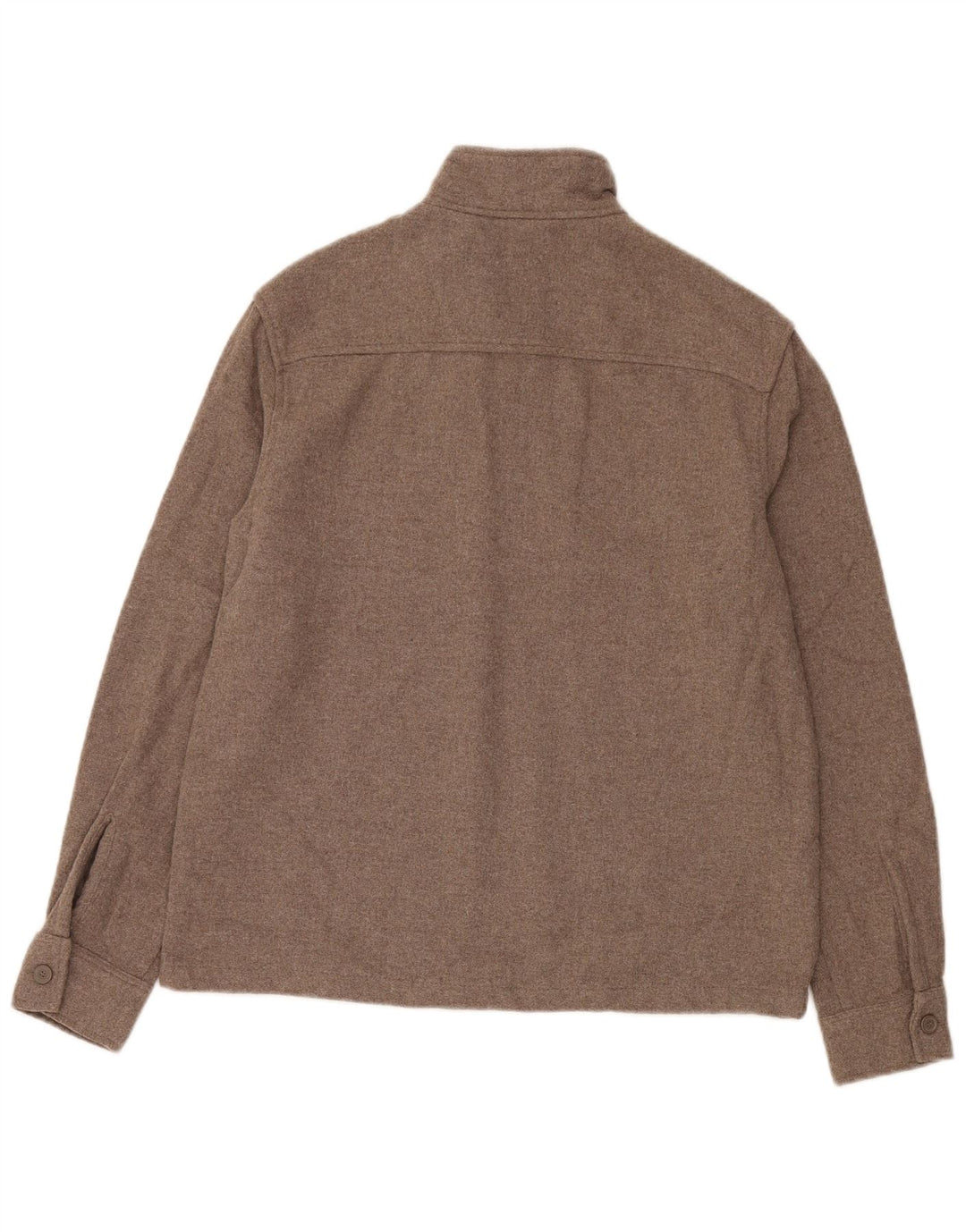 Zara Herre Zip Neck Jumper Sweater Lille Beige Akryl