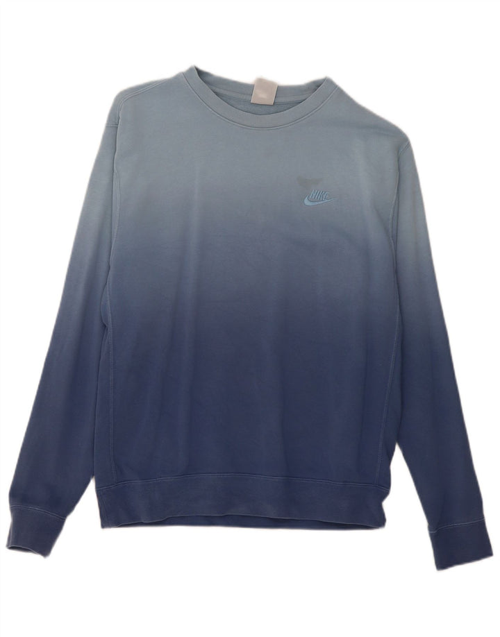 Nike Herre sweatshirt Jumper Medium Blue Tie Dye Bomuld