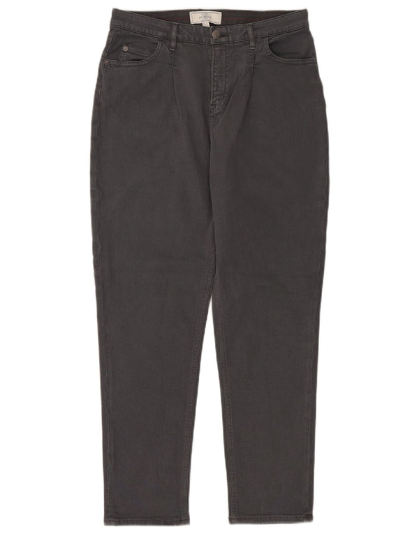 Fat Face Dame Højtaljede tilspidsede Jeans UK 10 Small W30 L28 Grå Bomuld