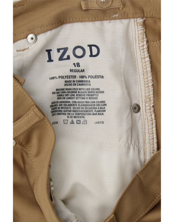 IZOD Boys Regular Casual Trousers 15-16 Years W28 L30 Beige Polyester Vintage Izod and Second-Hand Izod from Messina Hembry 