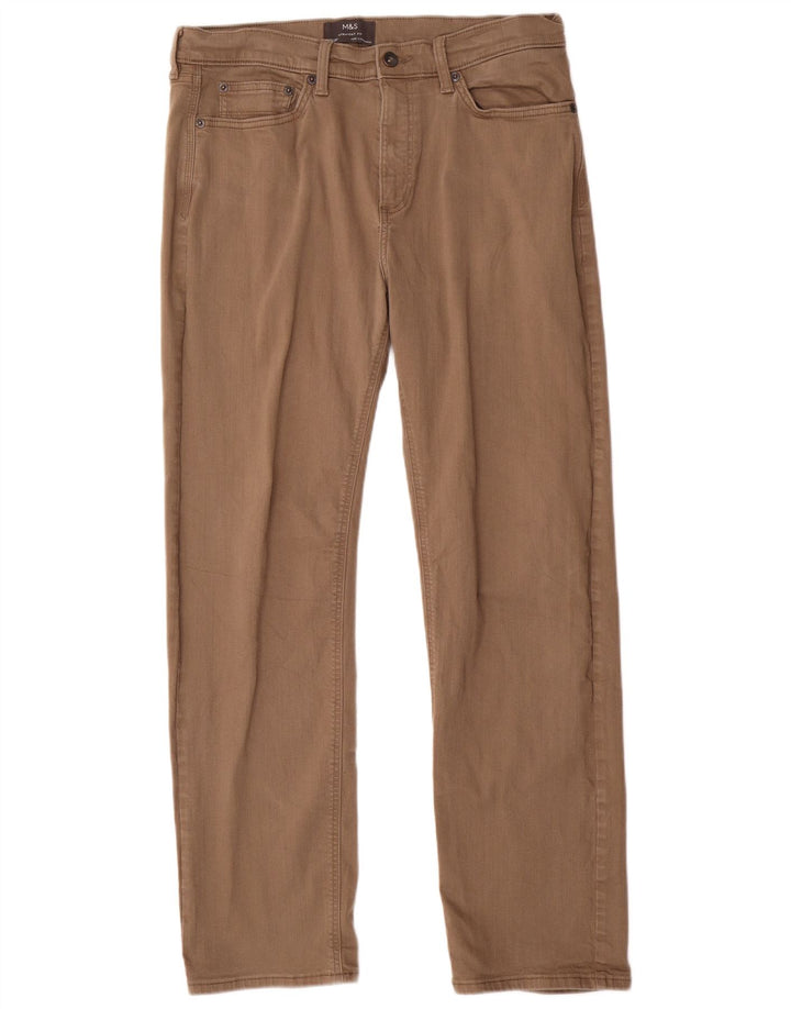 Marks & Spencer Straight Casual Bukser til mænd W34 L31 Beige