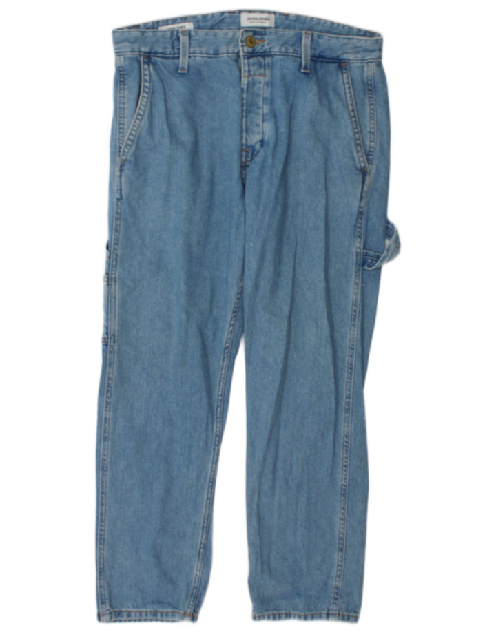Jack & Jones Dame Cargo Straight Jeans W34 L30 Blå Bomuld