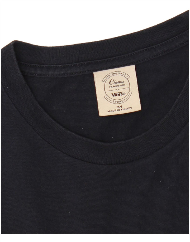 Vans Herre grafisk T-shirt Top Medium Marineblå Bomuld