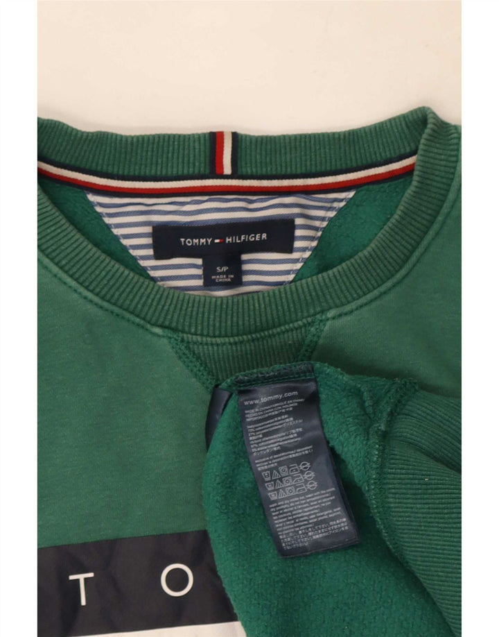 Tommy Hilfiger Herre Grafisk Sweatshirt Jumper Lille Grøn Bomuld