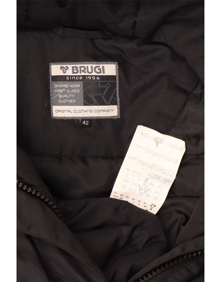Brugi Dame Oversized hættepolstret jakke UK 10 Small Black Polyester