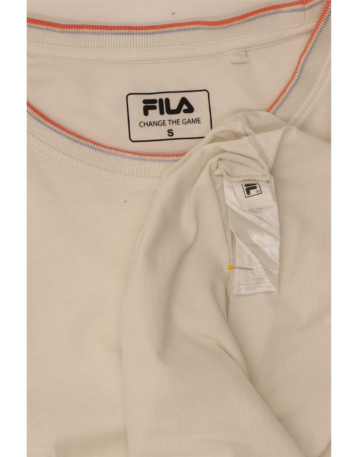 Fila herre T-shirt top lille hvid stribet bomuld