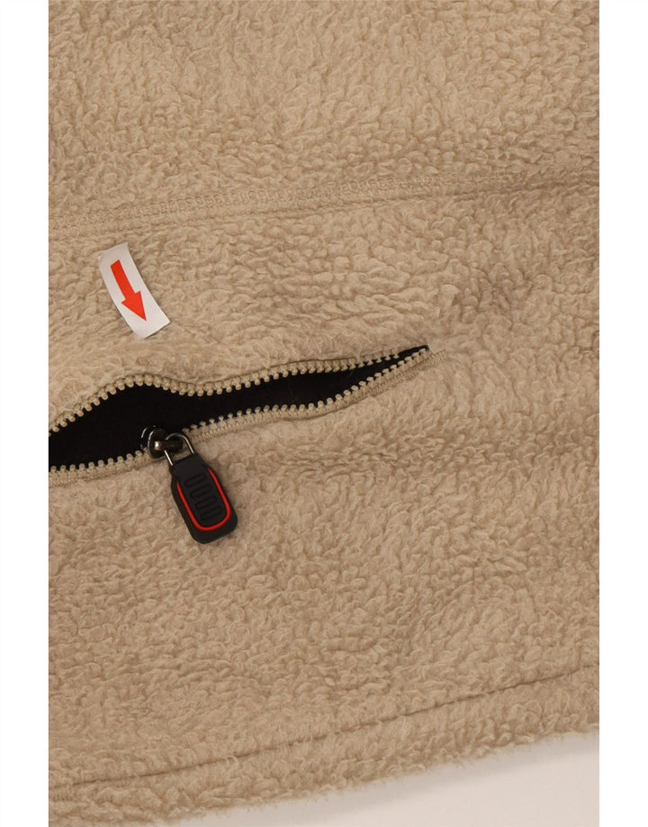 FILA Fleecejakke til mænd UK 44 2XL Beige Colourblock Polyester