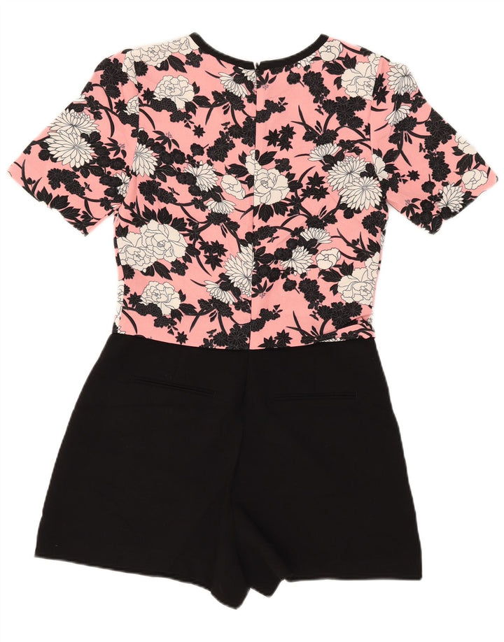 Oasis Dame Kortærmet Playsuit UK 8 Small Pink Floral