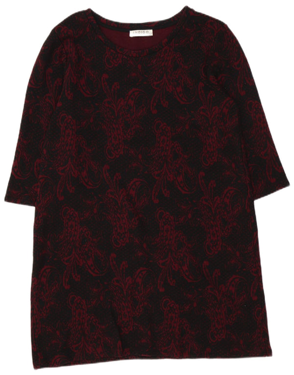 Marks & Spencer Womens Indigo Shift Dress UK 16 Large Black Paisley