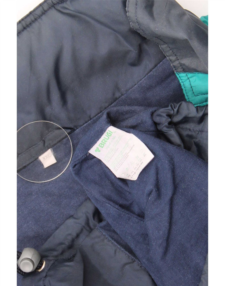 Brugi Træningsdragt med hætte til mænd Topjakke 2XL Marineblå Colourblock Polyamid