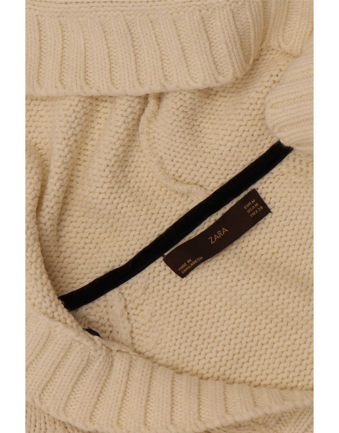 Zara hættetrøje til kvinder UK 12 Medium Off White