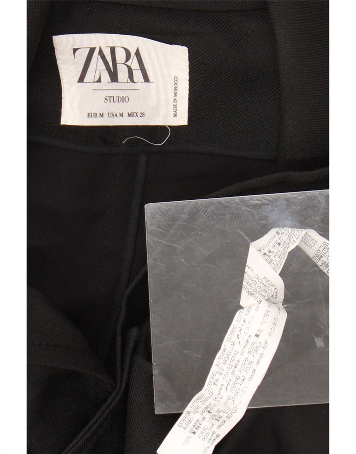 Zara Dame Oversized 2-knaps blazerjakke UK 14 Medium Sort Polyester